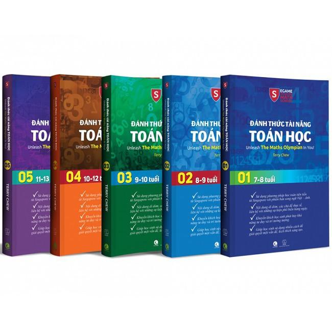 Hình ảnh Sách Đánh Thức Tài Năng Toán Học 1,2,3,4,5, Combo 5 cuốn ( 6 - 13 tuổi )