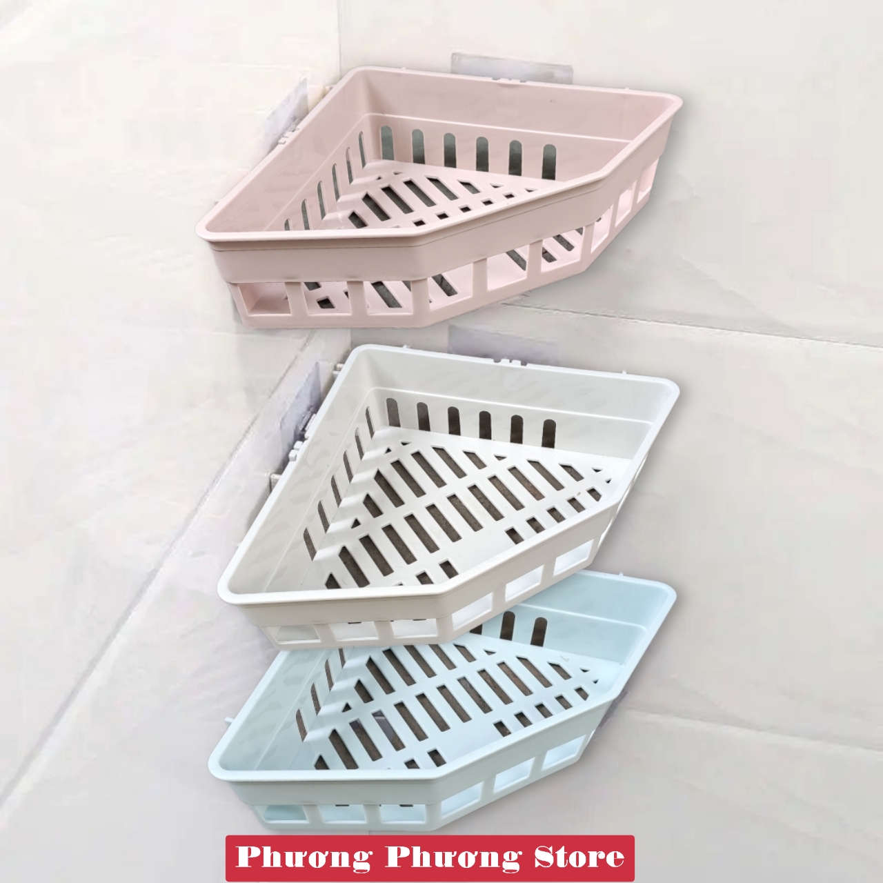 KỆ GÓC DÁN TƯỜNG ĐA NĂNG KHÔNG CẦN KHOAN VÍT
