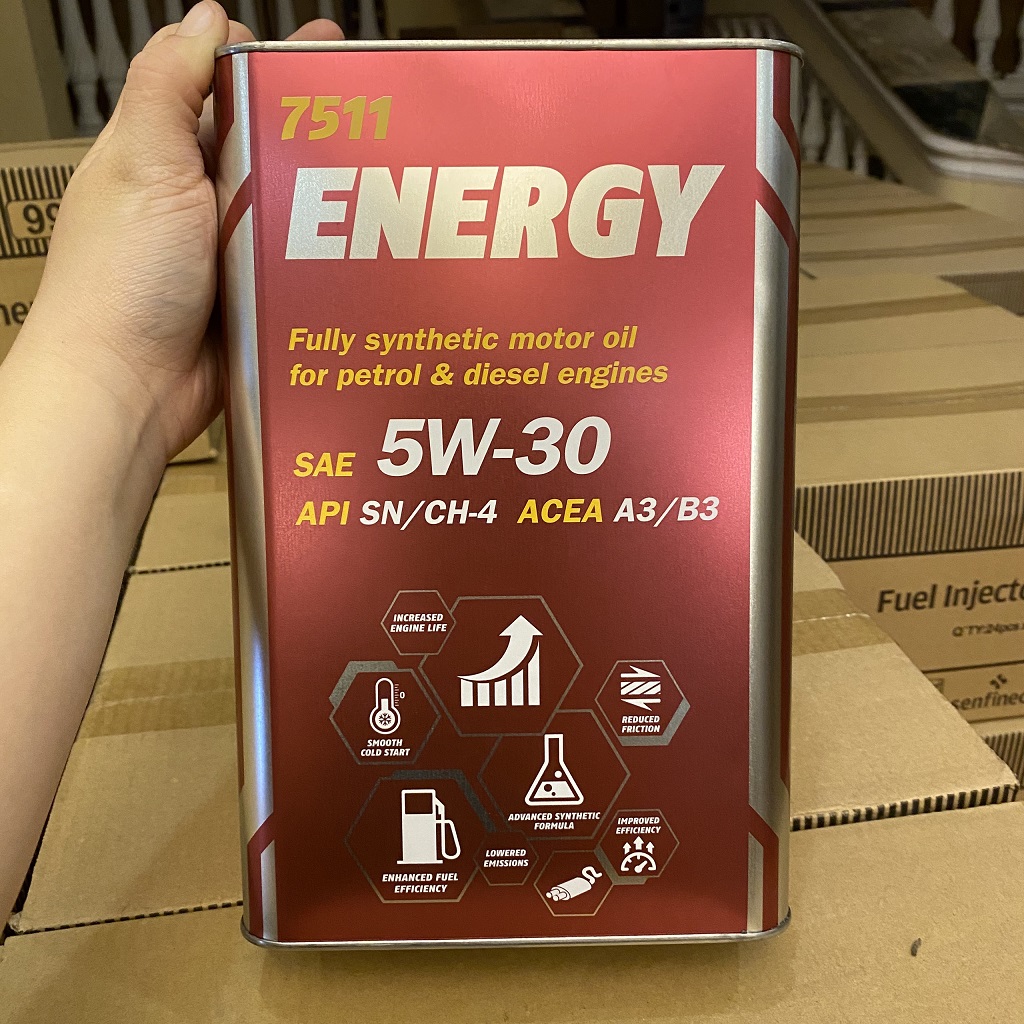 Nhớt MANNOL 7511 Energy 5W-30 1L/ 4L Tổng Hợp Toàn Phần Chứa Ester