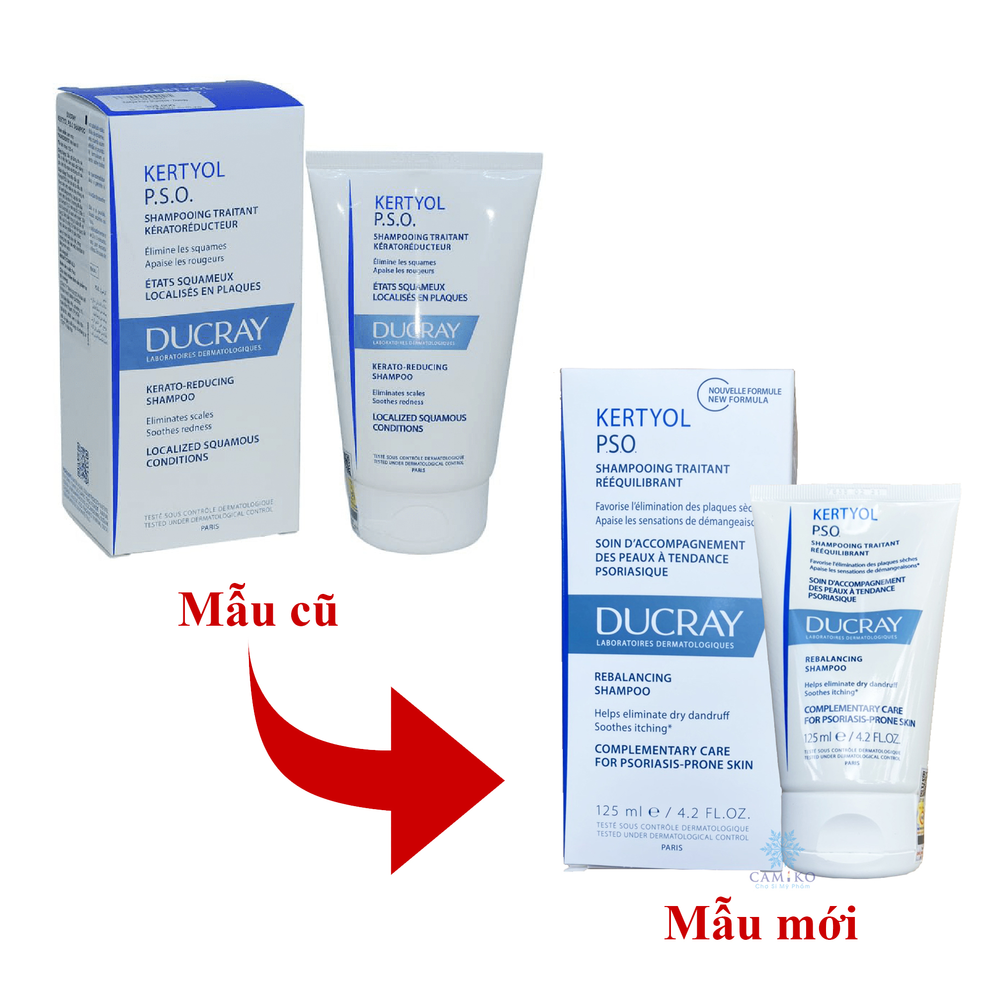 Dầu Gội Hỗ Trợ Trị Gàu Mảng Kertyol Pso Shampoo Ducray 125ml - 100795826