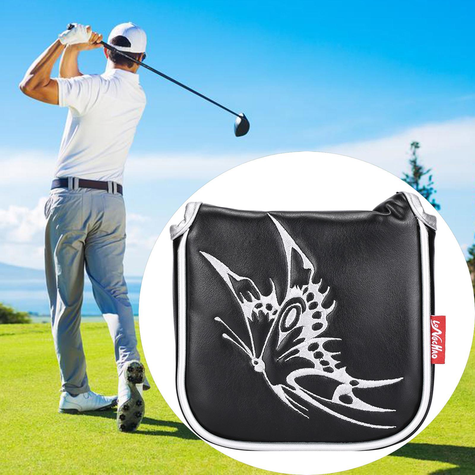 2 PCS Universal Golf Mallet Putter Covers Headcover Magnetic Closure Guard