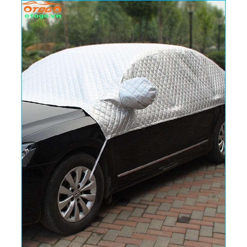Bạt che nửa xe ô tô 3 lớp cho xe 4 chỗ - 5 chỗ và 7 chỗ, áo chùm xe hơi