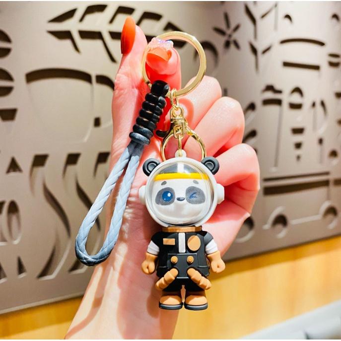 Móc Khóa Phi Hành Gia Panda PVC Loại Tốt