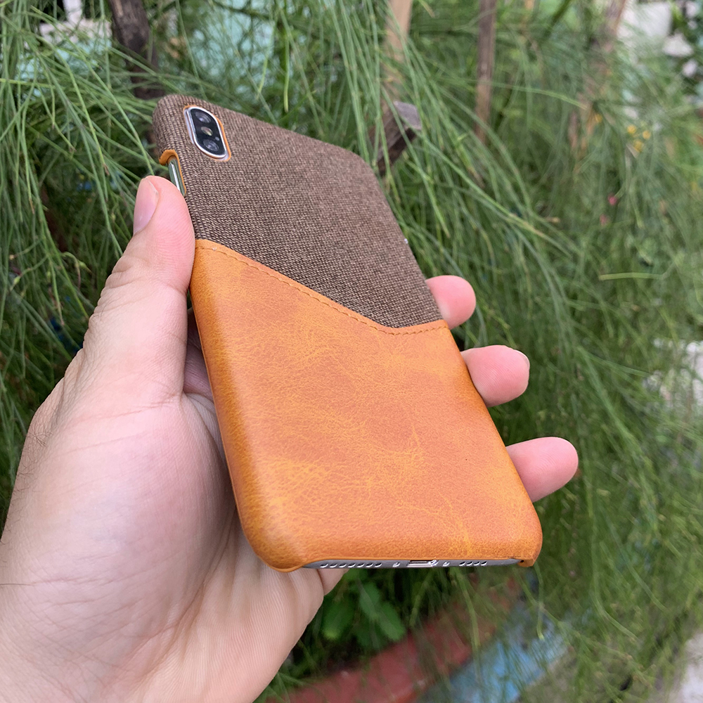 Ốp lưng da vải kiêm ví cao cấp dành cho iPhone XS Max