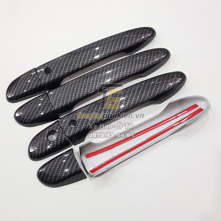 Combo bộ ốp tay nắm cửa vân Carbon và hõm cửa 3M xe Mazda CX5, CX-5 2018-2020