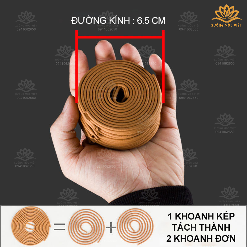 Nhang Trầm Hương Sạch - 100% Organic (Nhang Khoanh)