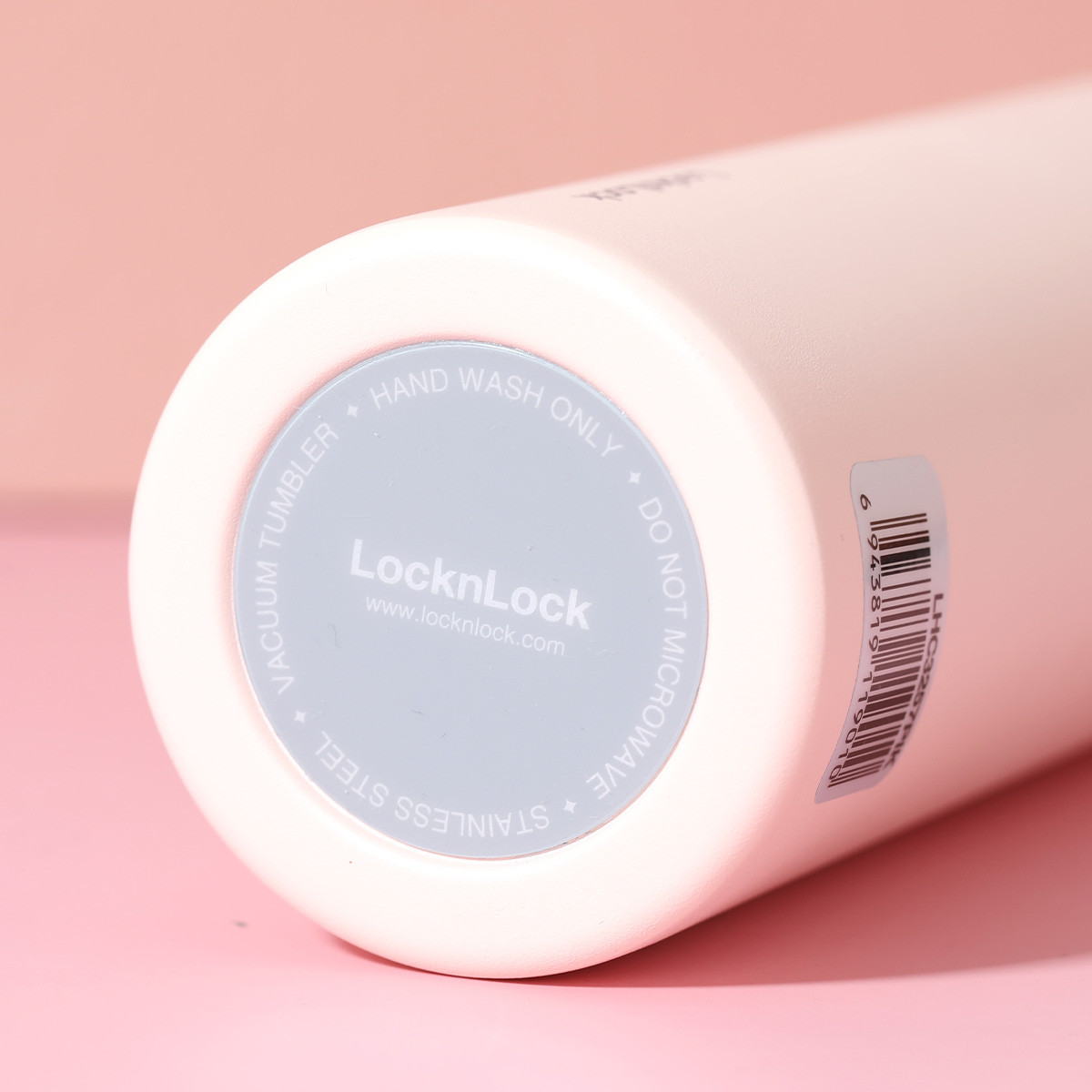 Bình Giữ Nhiệt LocknLock Featherlight One-touch Tumbler màu trắng LHC3257WHT 500ml - Hàng chính hãng, nắp bật tiện lợi - JoyMall
