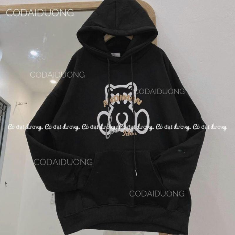 Áo hoodie unisex nam nữ form rộng chất nỉ ngoại cao cấp dày dặn in hình gấu thời trang hàn