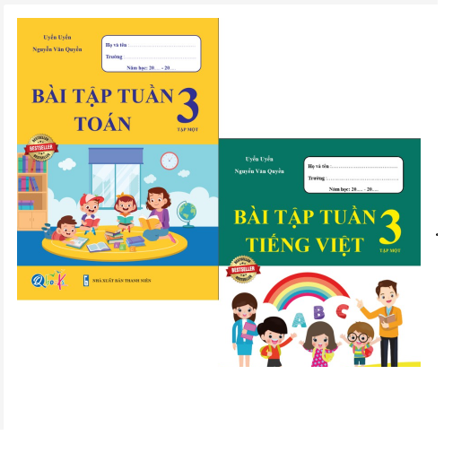 Sách - Combo Bài Tập Tuần Toán và Tiếng Việt 3 - Tập 1