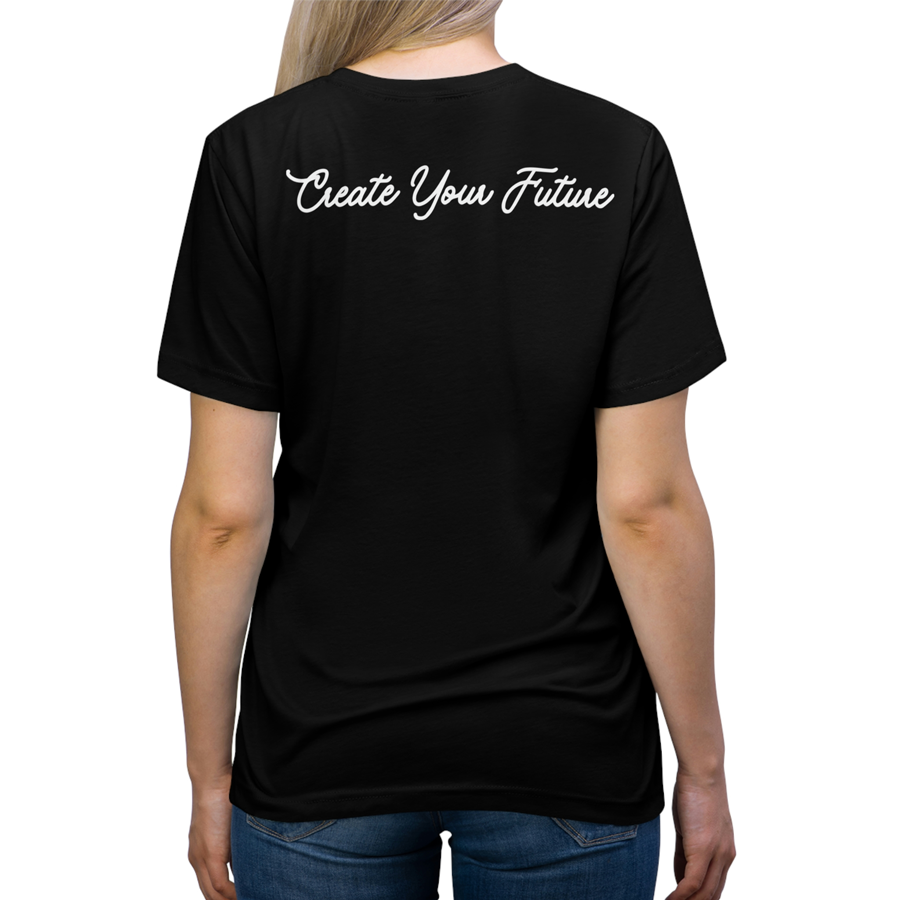 Áo Thun Nữ Màu Đen Form Basic In Chữ Thiết Kế Create Your Future Local Brand DLX Áo Phông Nữ Đẹp