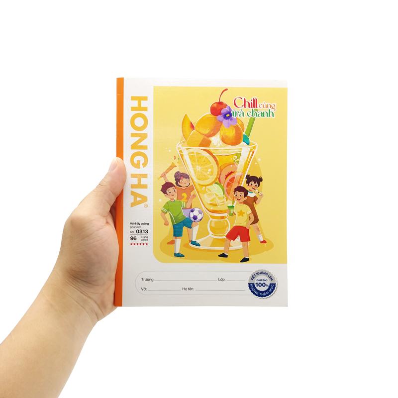 Tập Học Sinh Chill Cùng Trà Chanh 4 Ô Ly 96 Trang 100gsm - Hồng Hà 0313 (Mẫu Sản Phẩm Giao Ngẫu Nhiên)