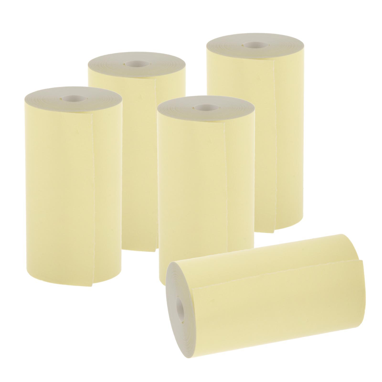 5pcs Printing Paper Roll Thermal Portable + Thermal Printer Memo Printing