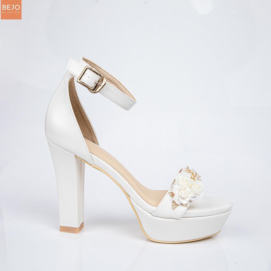 GIÀY CƯỚI - GIÀY CÔ DÂU BEJO H92 3HOA CÀNH VÀNG - WEDDING SHOES