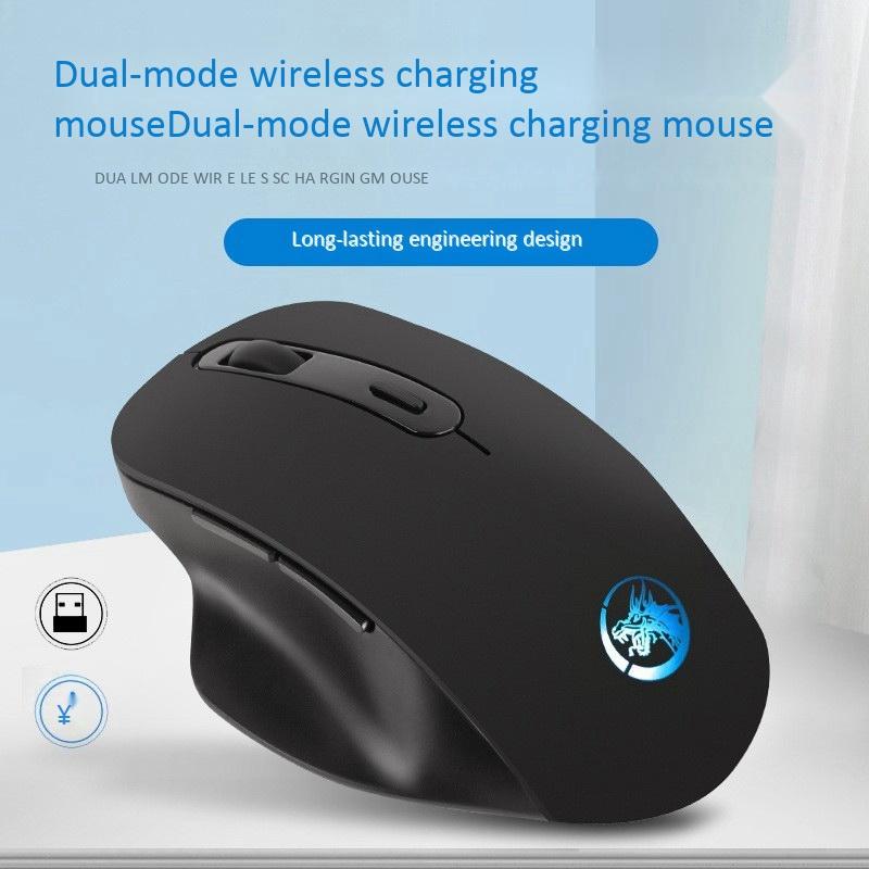 Bluetooth 2.4GHz Chuột, hai Chế Độ Chuyển Đổi 6 Nút USB Kết Nối Không Dây Chuột Với 500MAh Pin Chuột Cho Laptop