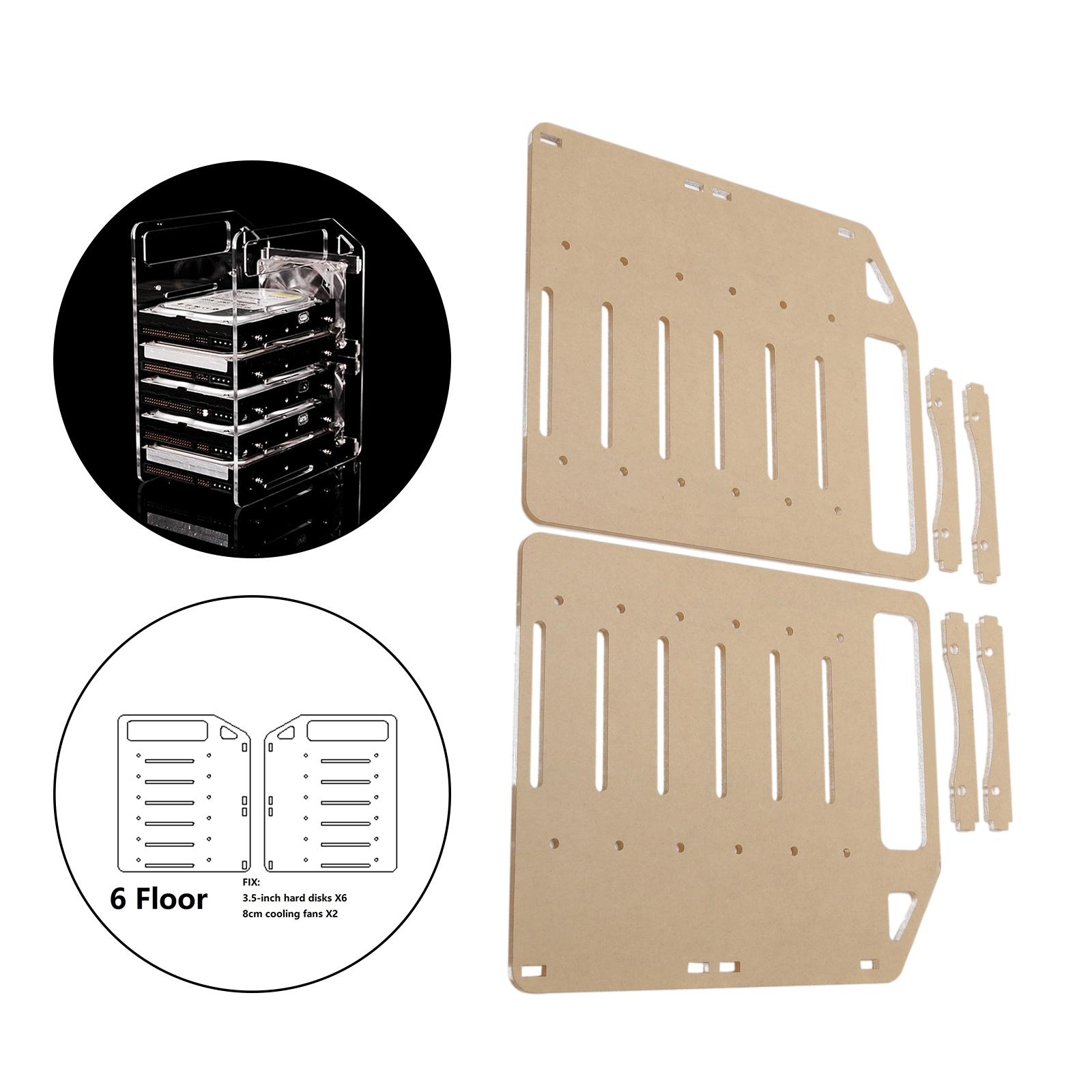 DIY 3.5inch Acrylic Hard Drive Bracket Accessories for HDD SSD