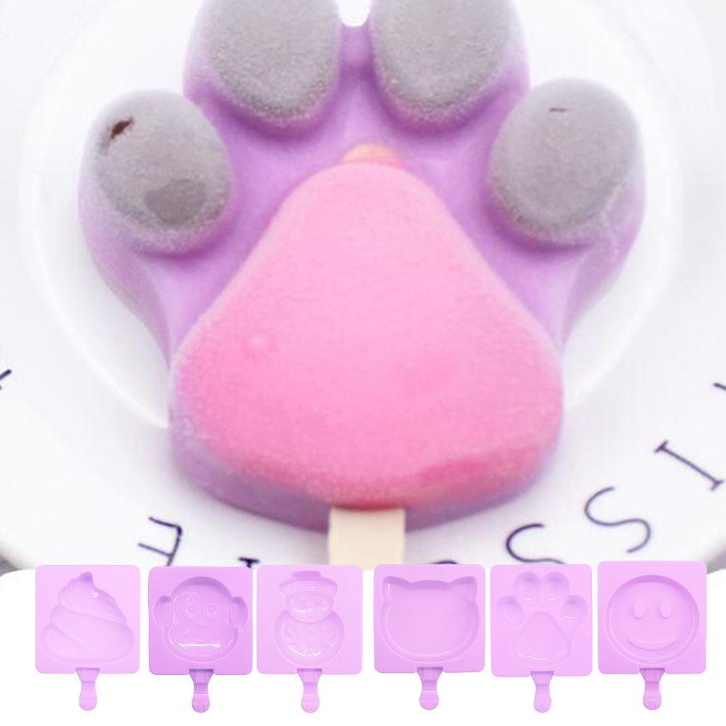 Silicone Ice Cream Popsicle Mold Ice Pop Maker Dessert Treats DIY