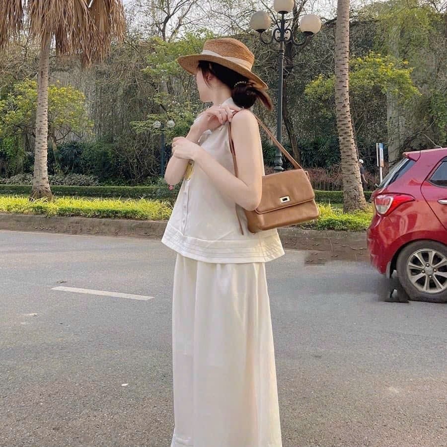 Set Áo Sơ Mi kèm Quần Lỡ Ống Rộng