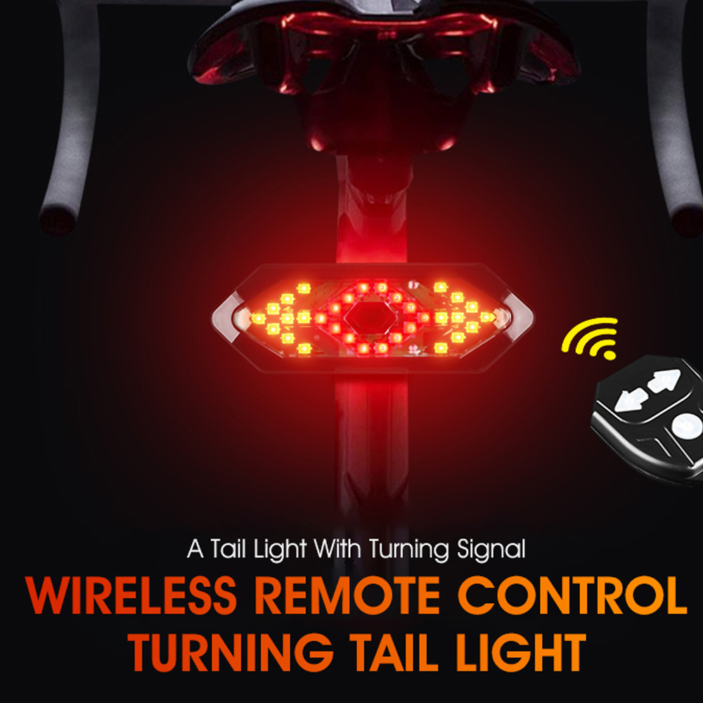 Đèn xi nhanh xe đạp phía sau USB điều khiển không dây, dễ vận hành