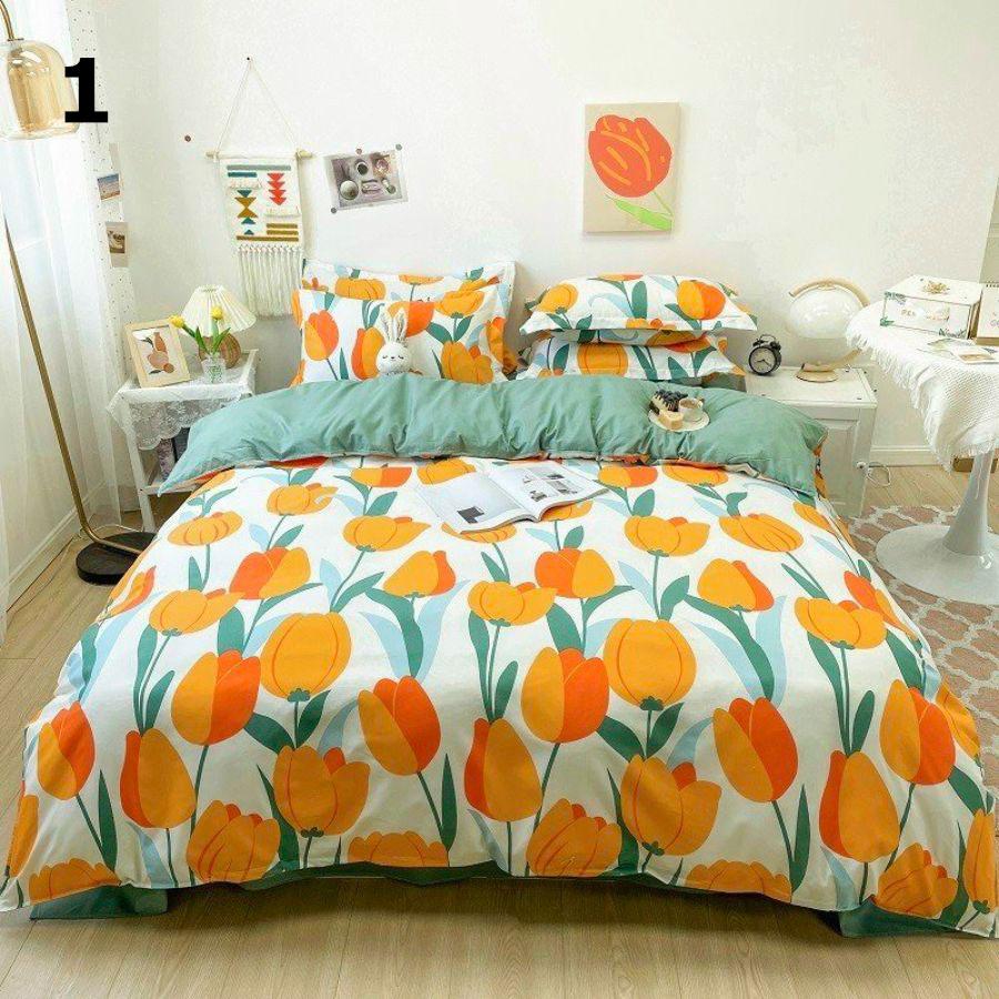 Bộ chăn ga gối thun cotton poly - chăn mền, drap giường, vỏ gối - ga giường đủ size