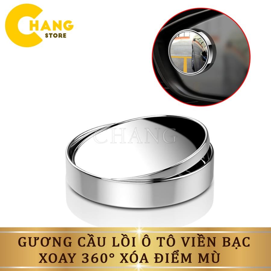 Gương Cầu Lồi Gắn Kính Hậu Ô Tô Xoay 360 Độ Xóa Điểm Mù Giúp Người Lái Căn Chỉnh Xe Tốt Hơn