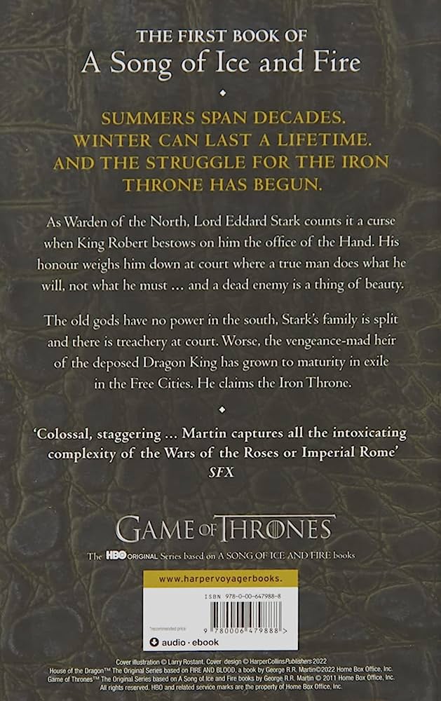 Tiểu thuyết Fantasy tiếng Anh: Game of Thrones Book 1 - A Song of Ice and Fire