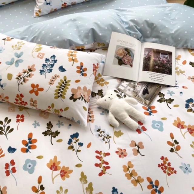 Set Cotton Living Hàng Nhập Khẩu Cao Cấp 4 Món Hoa Nhí