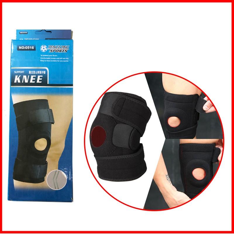 Băng Đầu Gối - Bó Gối Dán - Băng Thun Bảo Vệ Cố Định Khớp Gối Cao Cấp, Có Thanh Nẹp Cố Định 2 bên