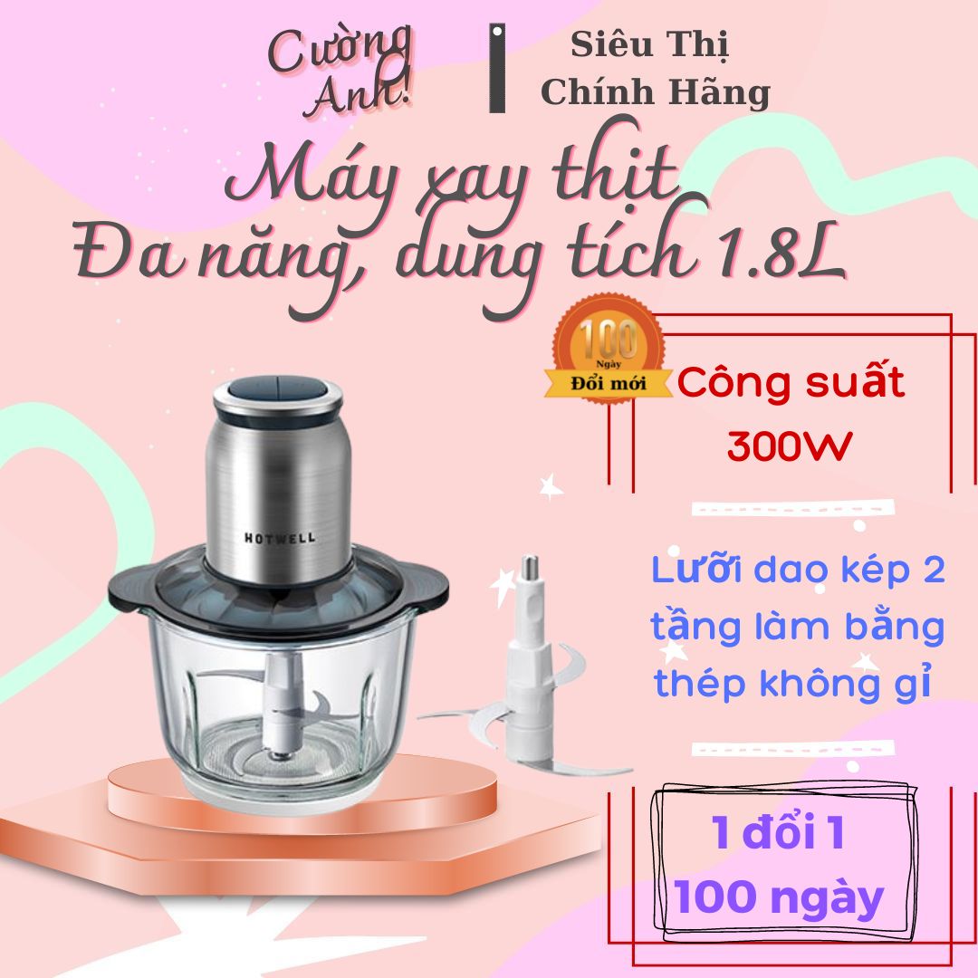 Máy Xay Thịt Hotwell MG20H3, Bảo Hành 12 Tháng, 1 Đổi 1 Trong 100 Ngày - Hàng Chính Hãng