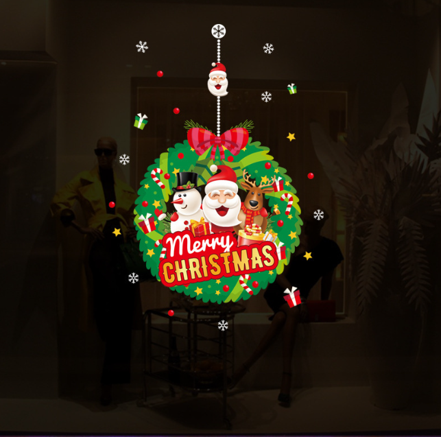 Decal dán tường - Vòng nguyệt quế Noel xinh xắn