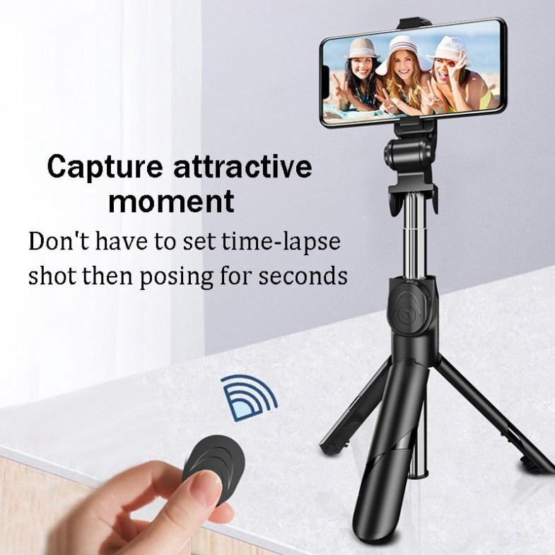 Gậy chụp ảnh, selfie có bluetooth 3 chân đa năng hình, giá đỡ điện thoại livestream