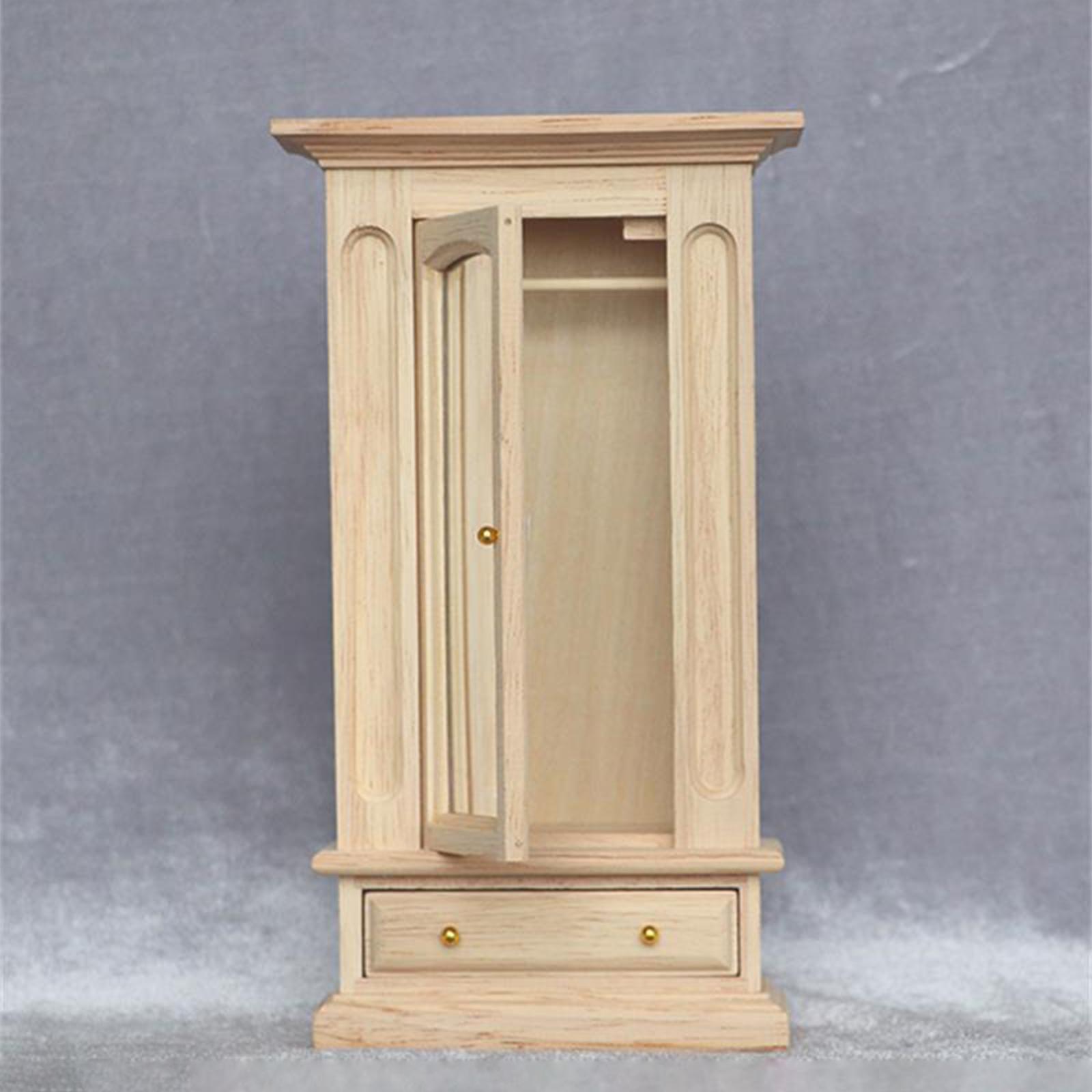 Miniature Wardrobe Mirror Closet /12 Dolls House Furniture