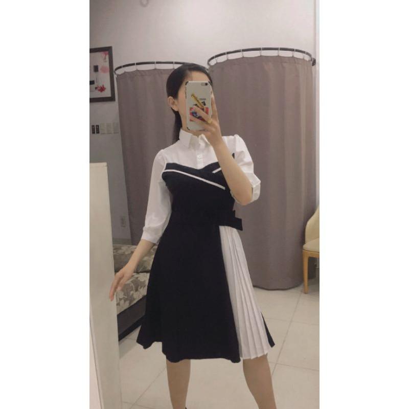 Đầm công sở phối dập li Taris Dress