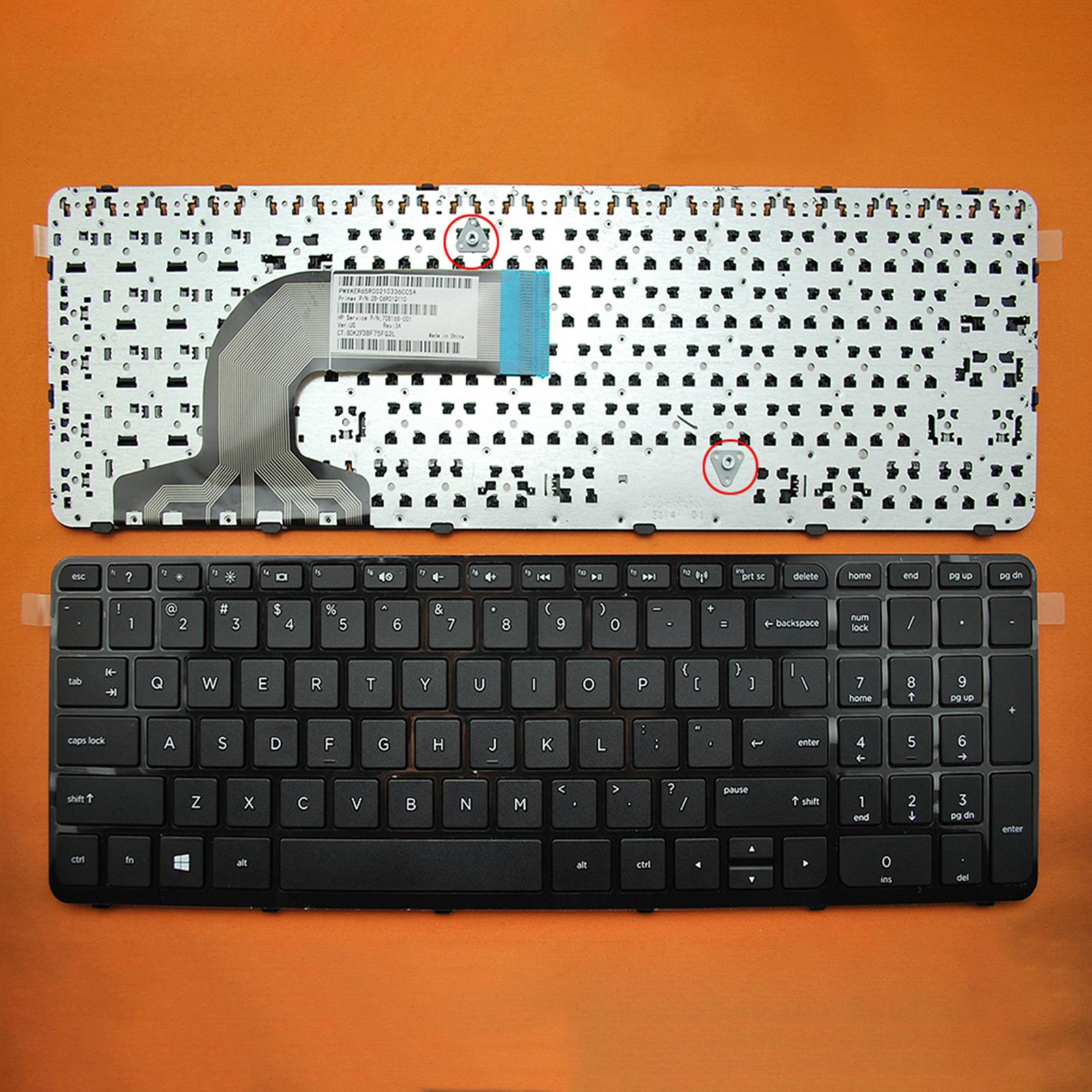 Laptop US Keyboard with Frame for HP Pavilion 15-E Series 719853-001, 708168-001