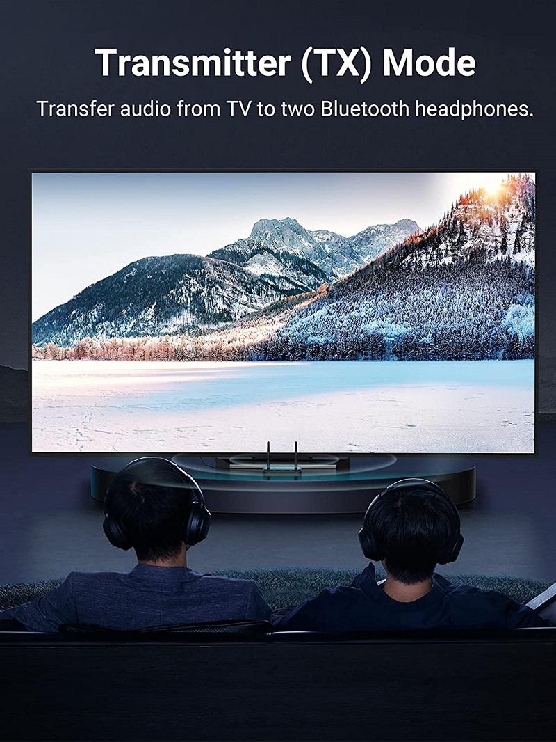 Bộ thu phát Bluetooth 5.0 UGREEN 3 trong 1 với dây cáp truyền tín hiệu âm thanh HD RX/ TX 100M hàng chính hãng