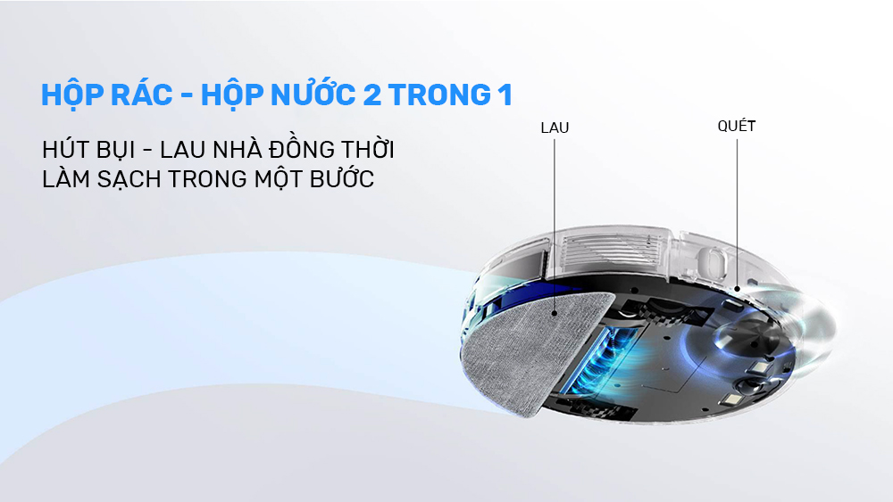 Robot hút bụi LIECTROUX G7 Lau hút đồng thời Tự dọn hộp rác Lực hút lên tới 6500Pa Pin 5200mAh dùng được lên đến 180 phút liên tục - Hàng chính hãng