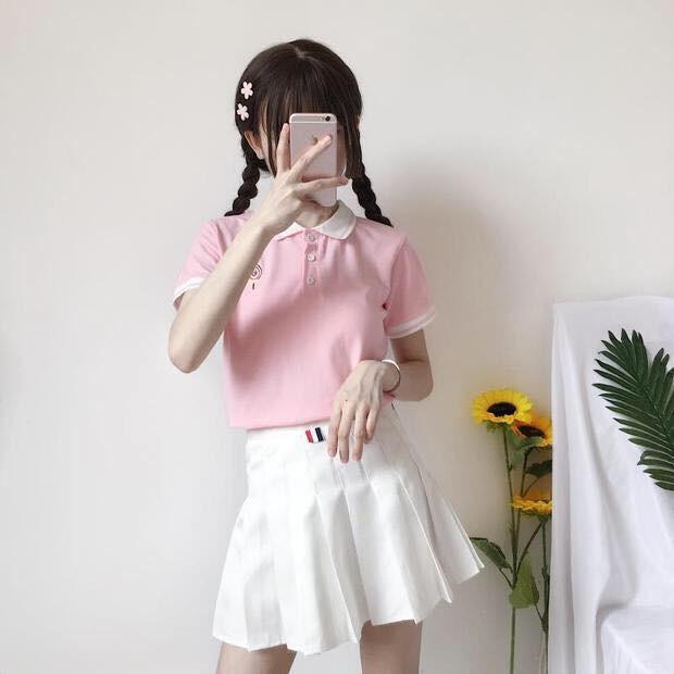 ÁO POLO CỔ BẺ CÚC BẺ 2 MÀU