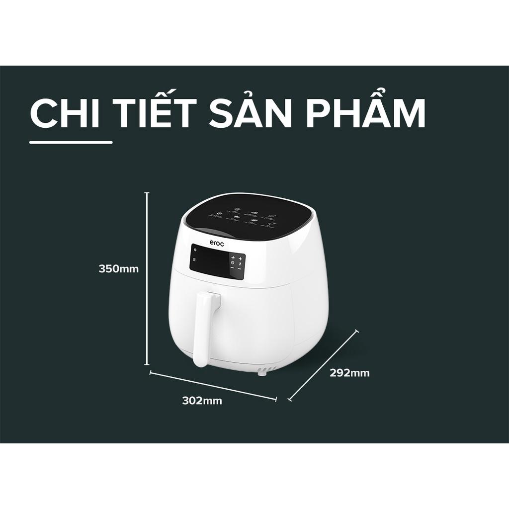 Nồi Chiên Không Dầu Điện Tử Eroc V-D1 Chống Dính 5.5L Màn Hình Cảm Ứng Chạm - Hàng Chính Hãng