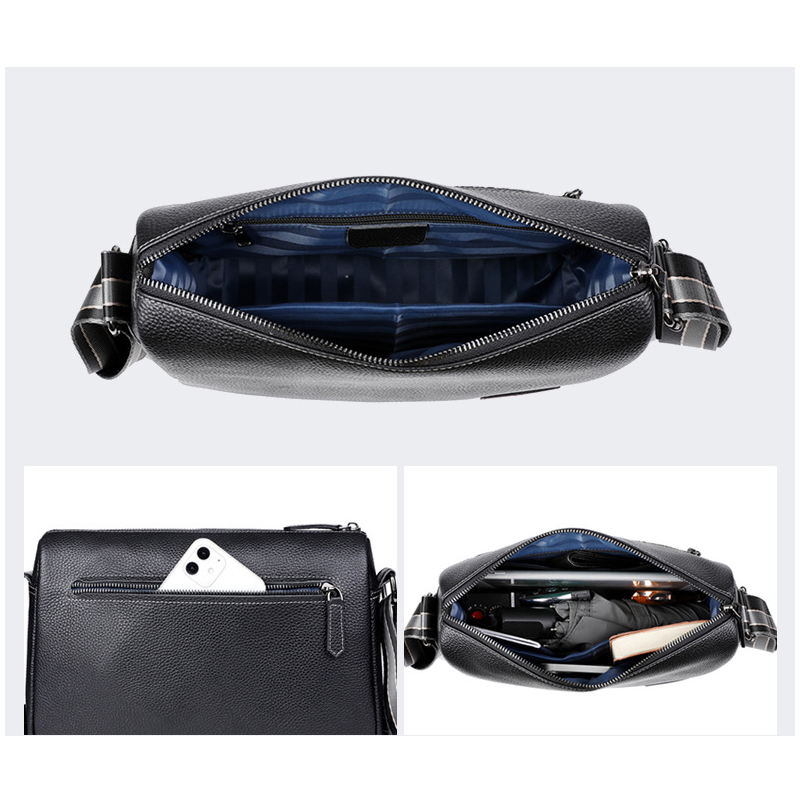 Túi đeo chéo nam DA BÒ THẬT - BEE GEE DCN9426