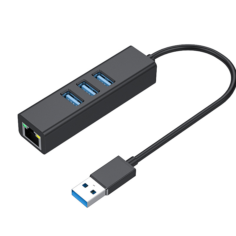 Hub Chuyển Đổi USB 3.0 Ra Cổng Mạng Lan RJ45 1000Mbps/Gigabit Ethernet SeaSy SS83, Cổng Chuyển Đổi USB To Cổng Lan, Tích Hợp 3 Cổng USB 3.0, Tốc Độ Truyền 1000Mbps, Dùng Cho Máy Tính/Laptop/PC/Macbook – Hàng Chính Hãng