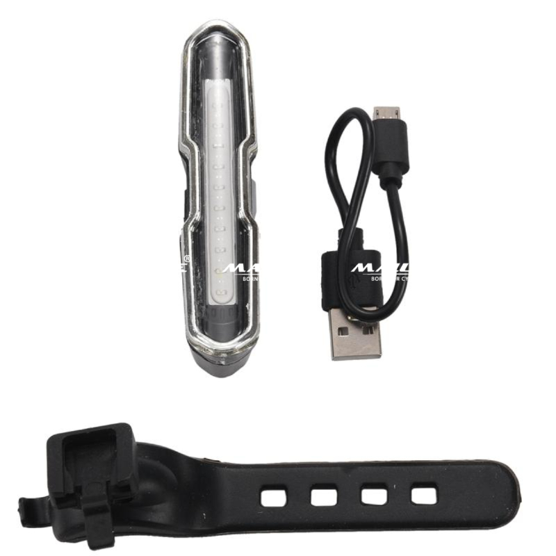 Đèn hậu LED xe đạp 2 màu đèn khẩn cấp đa năng siêu sáng chống nước, có thể sạc lại bằng USB 5 chế độ sáng chớp nháy MAI LEE