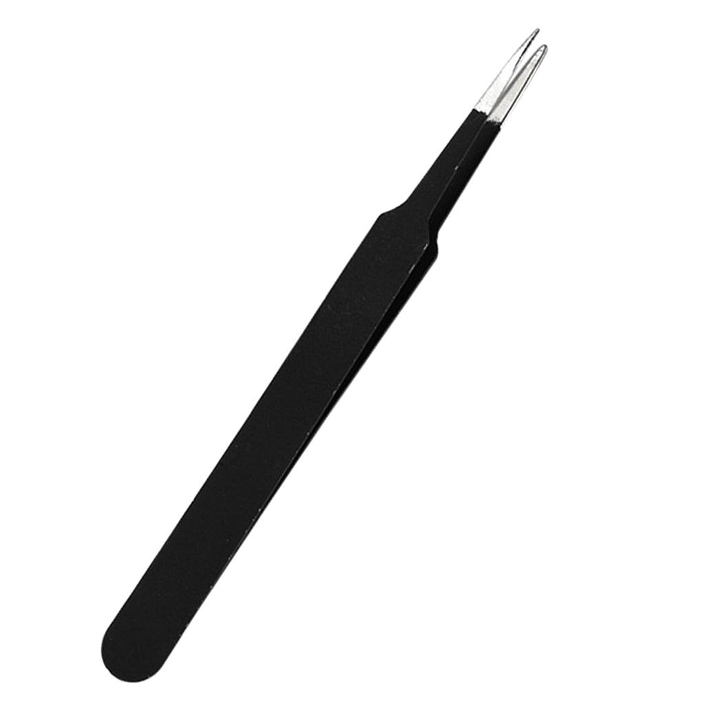 5pcs Curved / Straight Fine Point Tweezers Set Eyelash Extension Stainless Steel Cosmetics