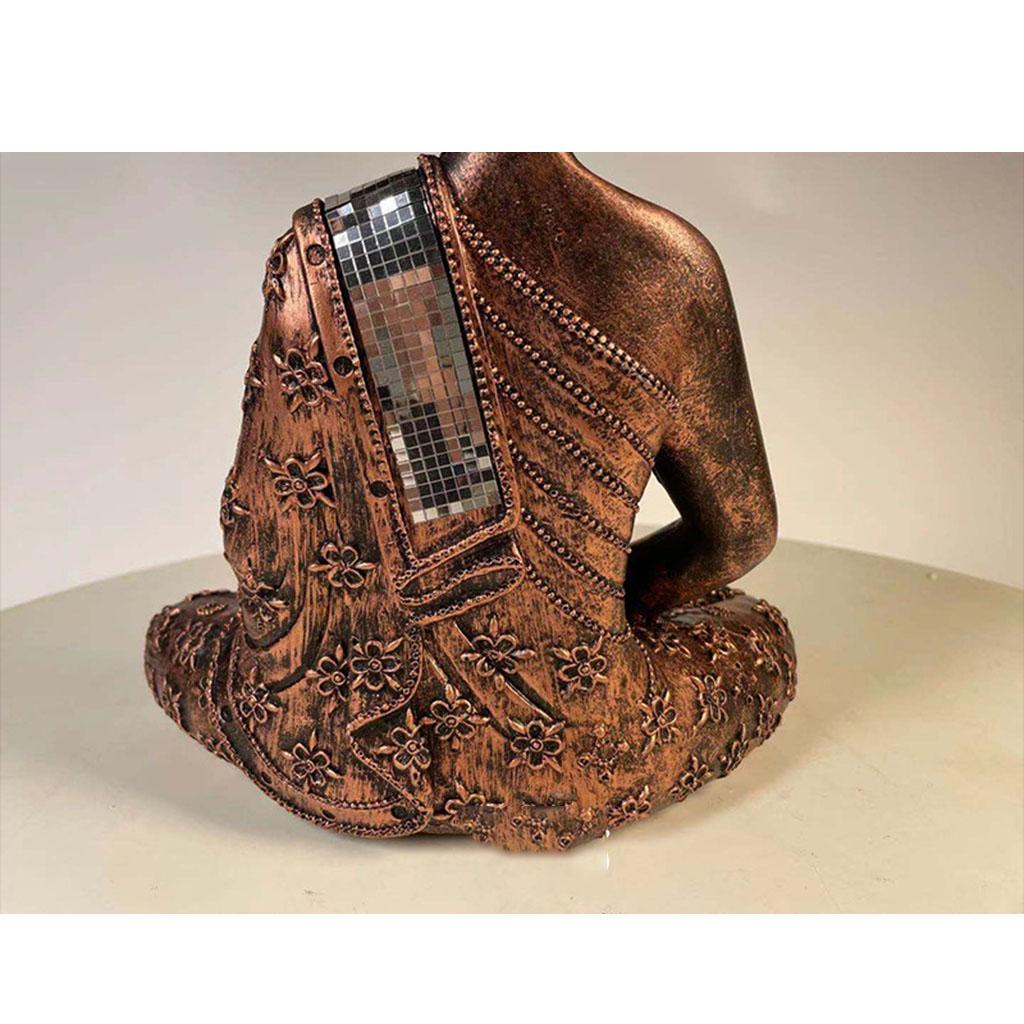 Buddha Statue Tea Light Candle Holder Home Decor Gift