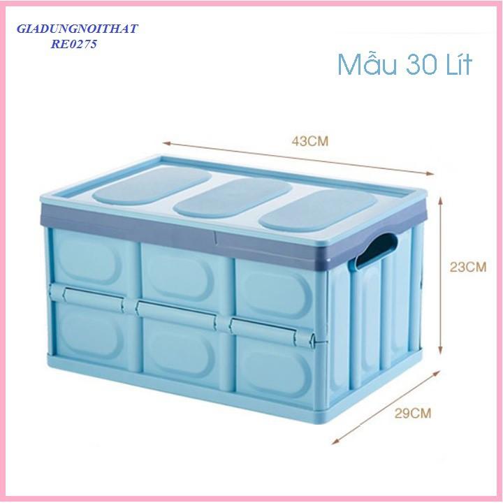 RE0275 Hộp đựng quần áo xếp gọn 30l-Tủ nhựa để đồ-hộp đựng đồ-Thùng đựng quần áo