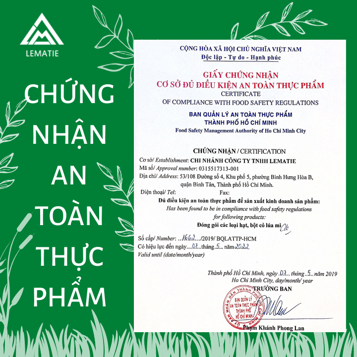 Combo 02 túi Bột cỏ lúa mì sấy lạnh nguyên chất Lematie giảm cân, detox, được kiểm nghiệm, chứng nhận ATVSTP