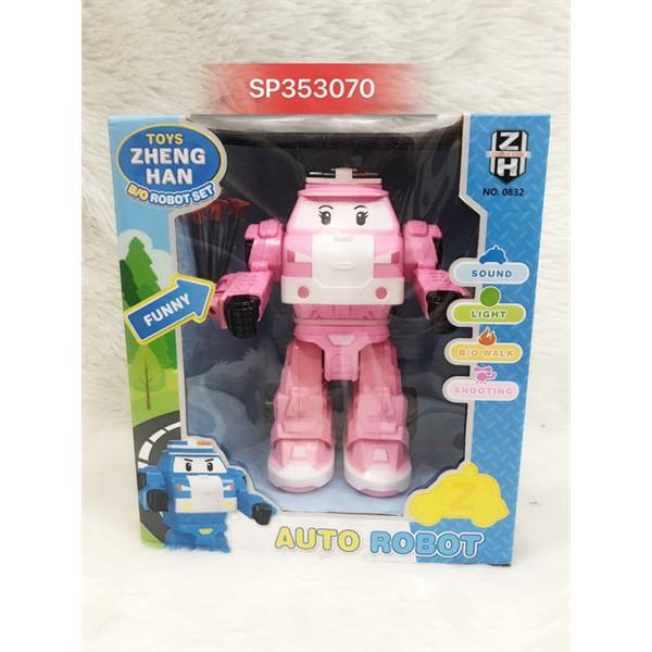 Hộp robo pin robocar Poli nhạc đèn 3c hít , 0832A - SP353070