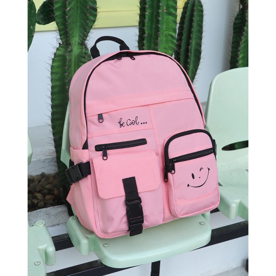 Balo học sinh Unisex thời trang, tone màu pastel - BOM
