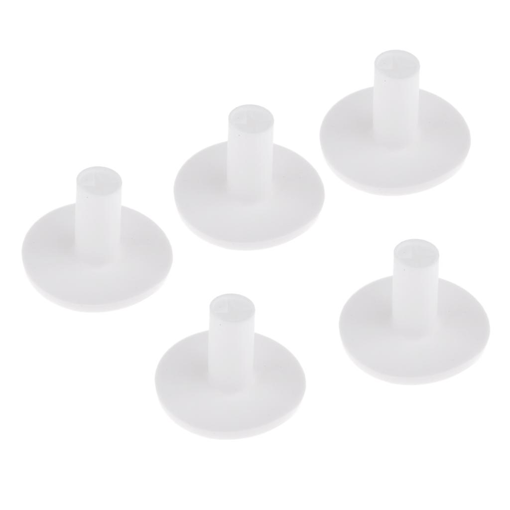 5Pcs/Set Rubber Golf Tees Holder Golf Tee Driving Range Practice Mat 35mm Durable Golfer Accessories Training Tool - White