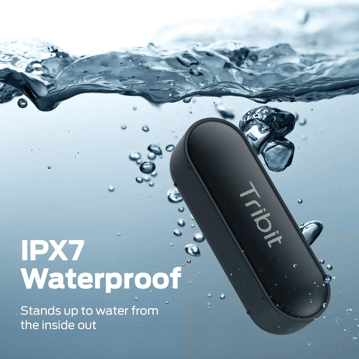 Loa Bluetooth di động Tribit XSound Go | pin 24h, chống nước IPX5, công suất 12w - Hàng chính hãng