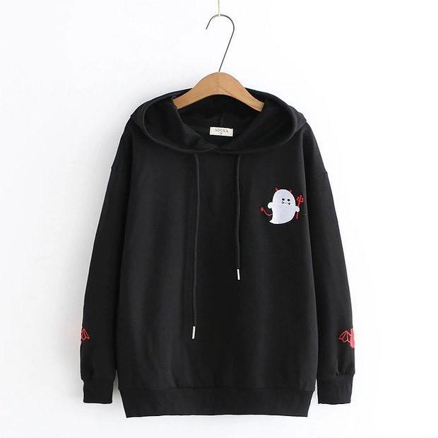 ÁO HOODIE ️️ÁO KHOÁC NỈ HOODIE IN HÌNH QUỶ DƠI CUTE