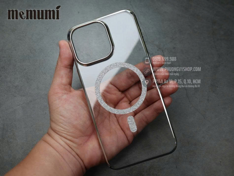 Ốp Memumi Kim tuyến hỗ trọ sạc từ tính dành iPhone 16 Pro  - Hàng nhập khẩu